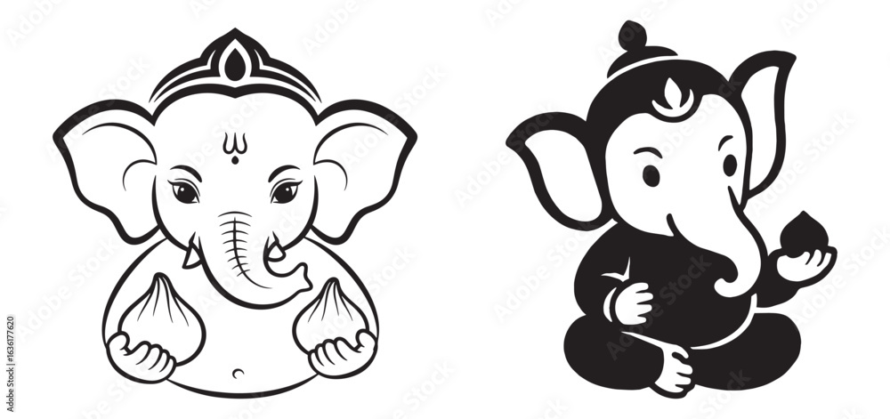 Obraz premium Ganesh Chaturdashi Festival Hindu Ritual Immersion Celebration