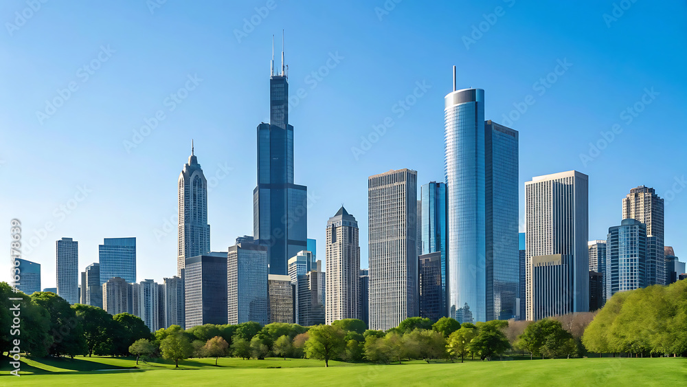 Obraz premium skyscrapers in the city