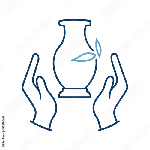 Craft hands shape clay vase, ideal for ceramic artists, workshops and craft lovers