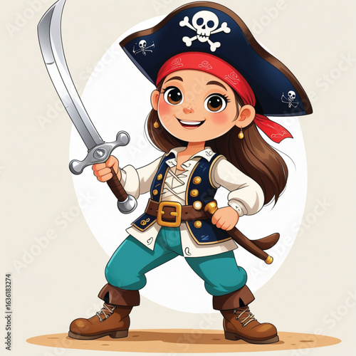 pirate with a treasure chest