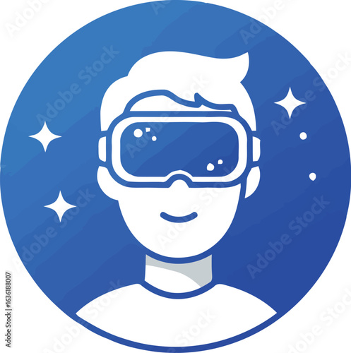 Man in vr headset futuristic technology digital world