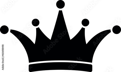 Royal crown icon silhouette