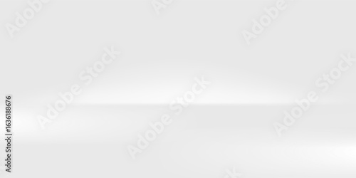 Cool white room background. 3d vector winter studio display podium. Light grey color winter gradient bg. Product table shelf. Clean aesthetic photo shoot backdrop