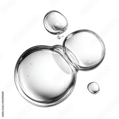 Clear liquid drops,  bubbles,  abstract,  science,  cosmetics