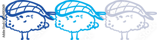 Cute sushi character Japanese cuisine