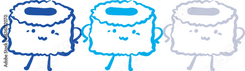 Cute sushi character Japanese cuisine