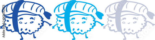 Cute sushi character Japanese cuisine