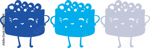 Cute sushi character Japanese cuisine