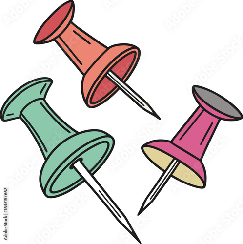 colorful push pin set 