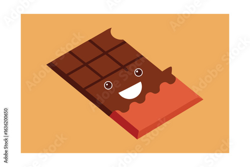 Chocolate Bar with a Bite and a Grin