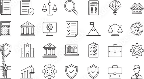 Set of medieval vector icons in various styles and designs