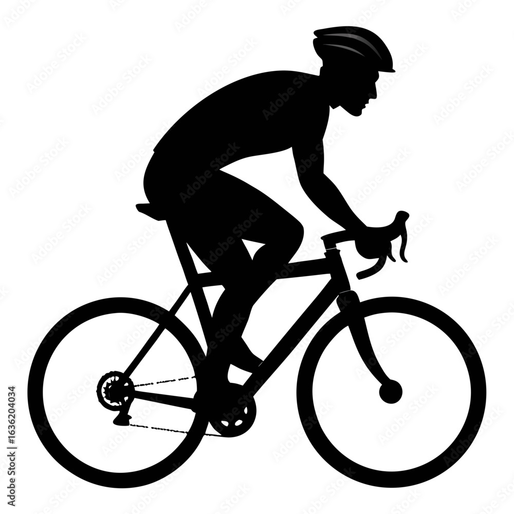Obraz premium silhouette of a cyclist