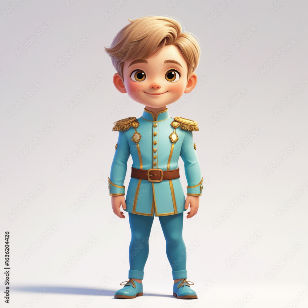 Vector illustration of a little prince in a dashing royal outfit on a white background Vector illustration of a little prince in a dashing royal outfit on a white background