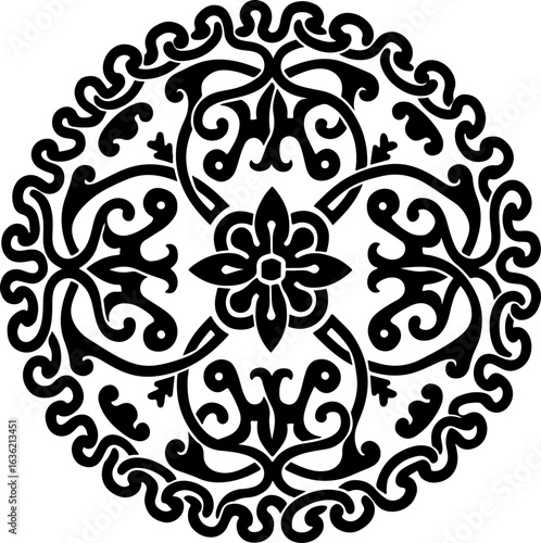 Intricate Circular Mandala Design vector graphics