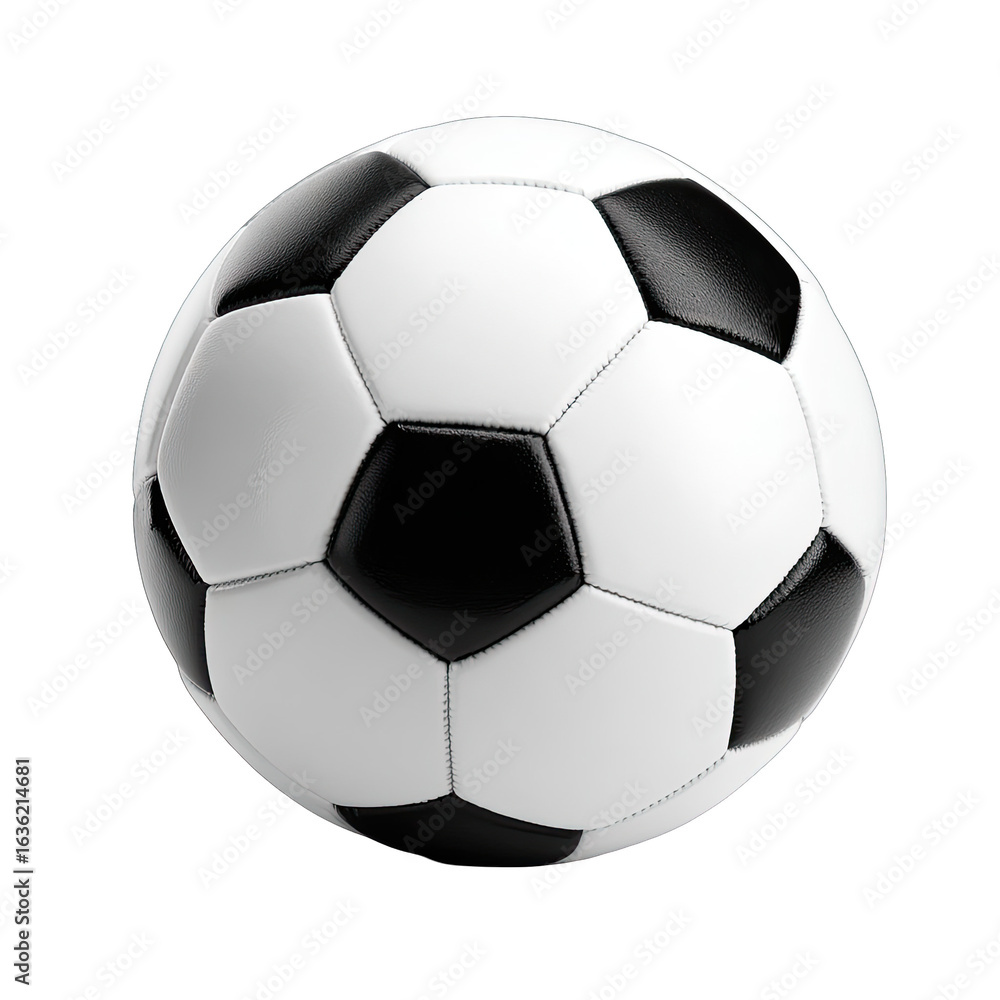 Fototapeta premium Soccer ball, white and black panels