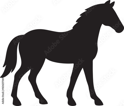 Majestic wild horse galloping across open plains