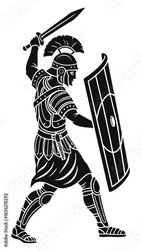 An Illustration of a Roman Legionary Soldier in Battle