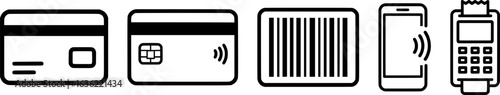 Payment Methods Stroke Icon Collection.