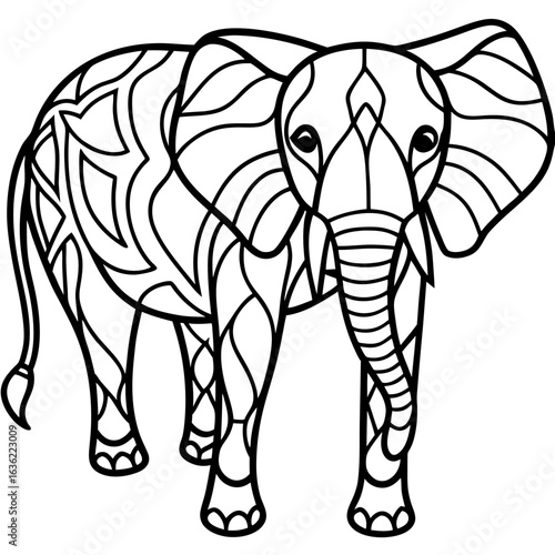 vector illustration of a elephant