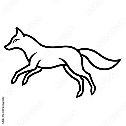 vector illustration of a wolf