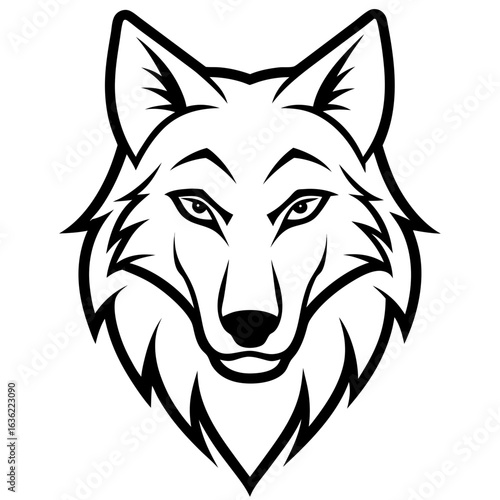 wolf head vector