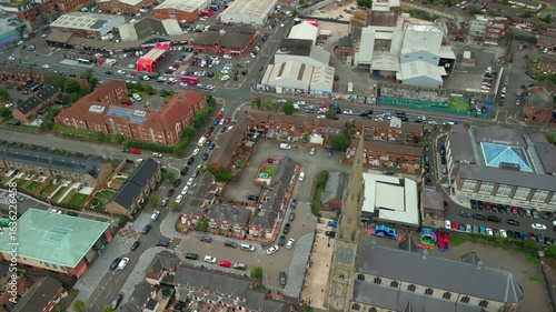 Wallpaper Mural Ultra-wide passing overhead video of Clonard Monastery in West Belfast, Northern Ireland, UK. Produced in 4K, 60FPS and with Rec709 color. Torontodigital.ca