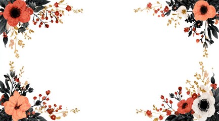 Floral corner border design