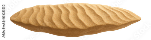 Transverse dune with wave-like ridges perpendicular to prevailing winds