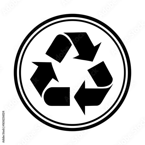 recycle symbol icon on white background