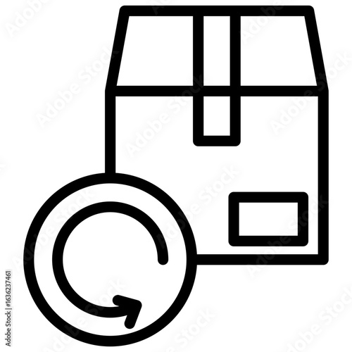 Retail Returns & Exchanges  line icon