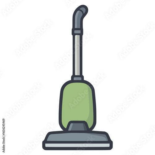 vacuum cleaner home appliance flat color vector illustration template design