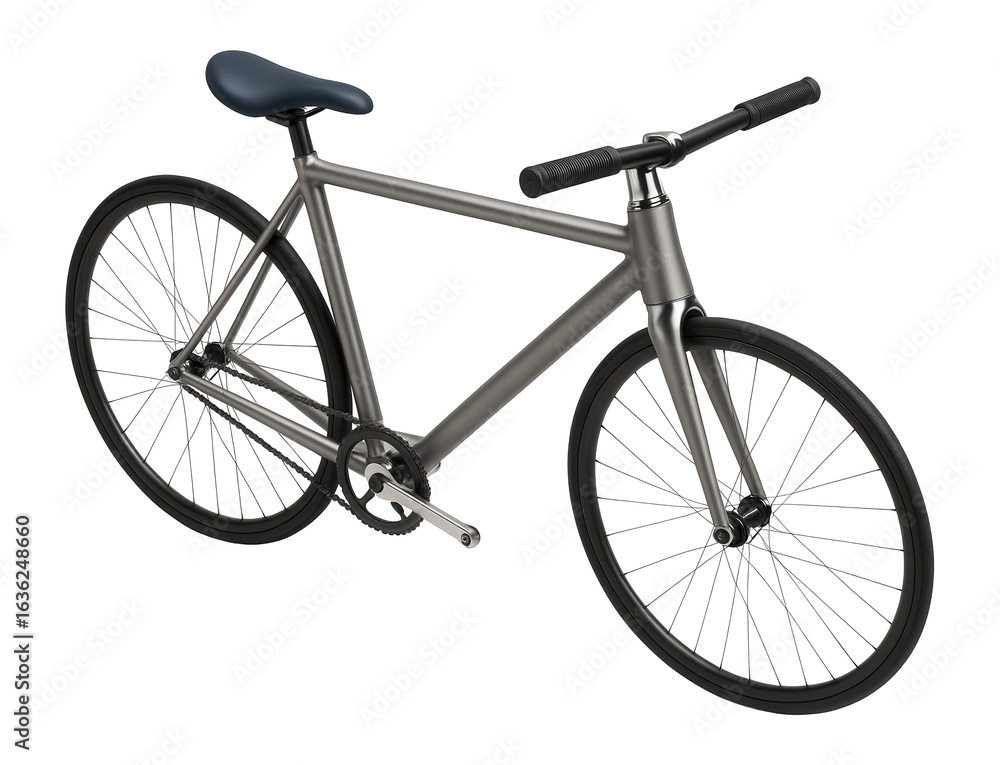 Obraz premium Fixed-gear bicycle with oversized bottom bracket shell and tapered head tube