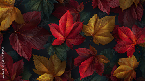 Wallpaper Mural Bright background of autumn leaves.Elements for printing,wallpaper,fabric,banner, and websites Torontodigital.ca
