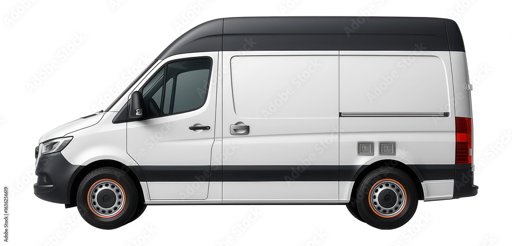 Fototapeta premium Service van with high roof and side-mounted power outlets