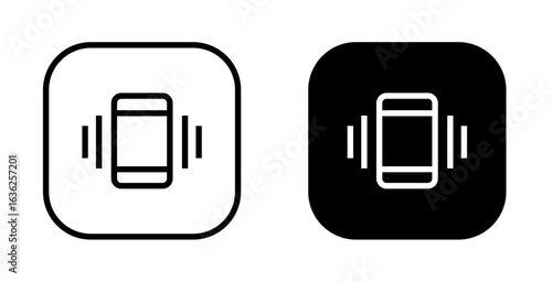 Phone vibration icon. Telephone ringing symbol