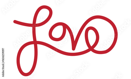 Love line typography artwork for poster, sticker, apparel and others.