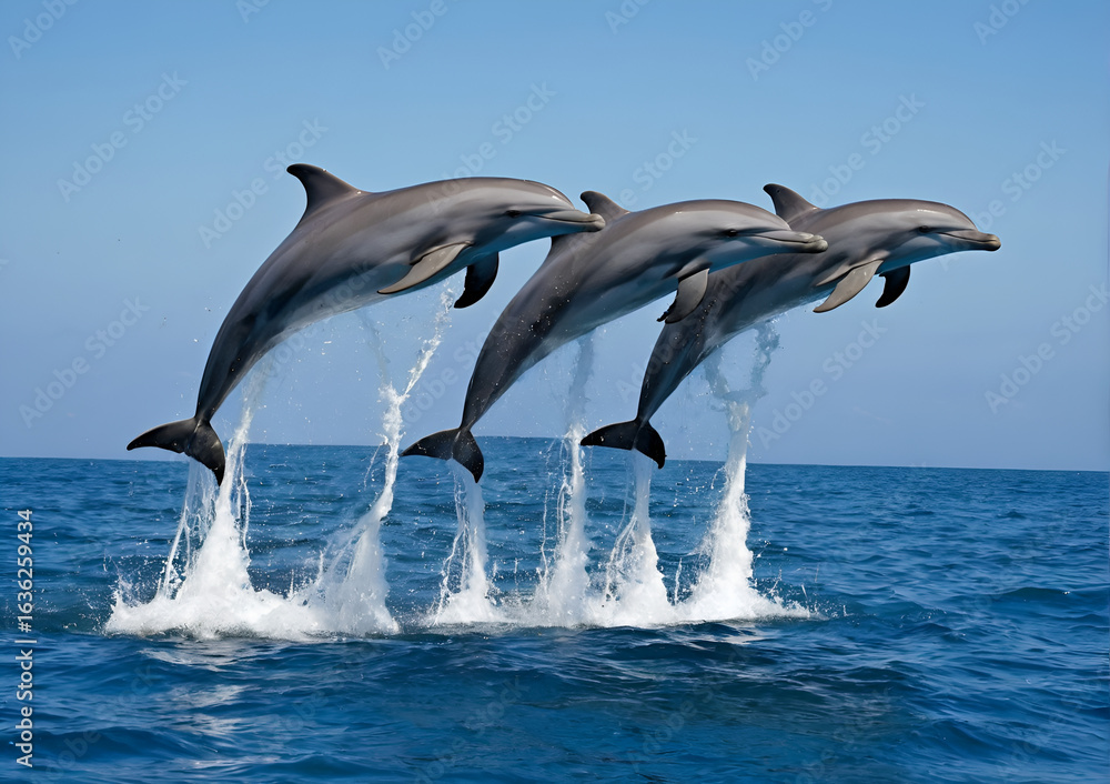 Fototapeta premium dolphin jumping out of water