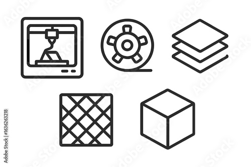Exploring diverse aspects of 3D printing technologies with imagery of machinery and materials