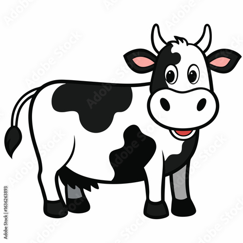 cow cartoon isolated on white