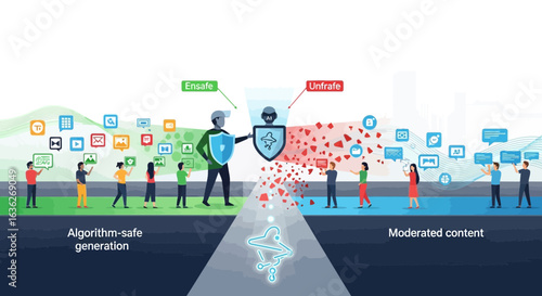 Securing Online Content With Algorithm Safe Generation And Moderated Content