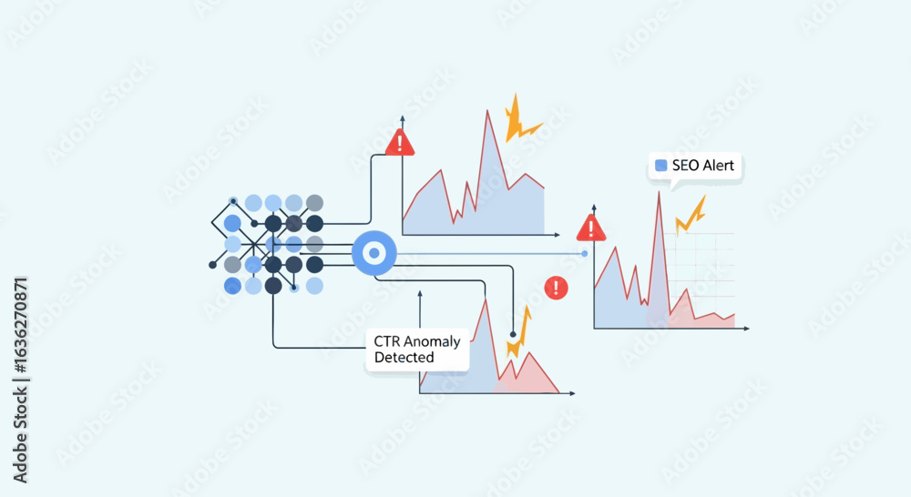 Naklejka premium Data Analysis And Alert System For Seo Optimisation Performance Reporting