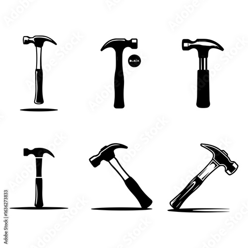 Minimal Hammer Silhouette Icon