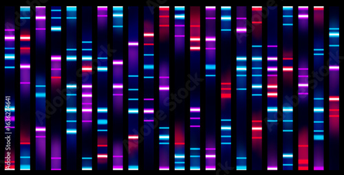 Tableau sur toile DNA sequencing result, visualisation. Researches in genetics