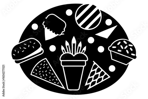 vector illustration of a cake
