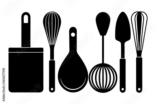 set of kitchen utensils