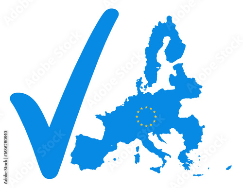 Europe checkmark and simpli...