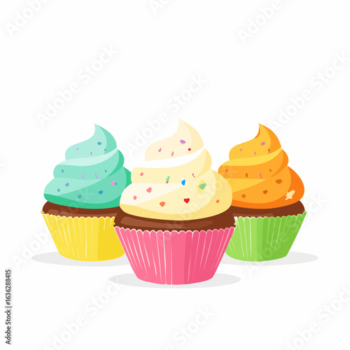 Bunte Cupcakes