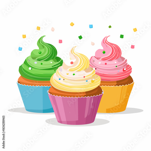 Bunte Cupcakes