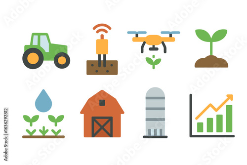 Modern farming technology enhances agriculture with drones, tractors, and sustainable practices for better crop yields