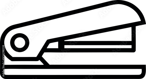 Stapler outline icon vector illustration
